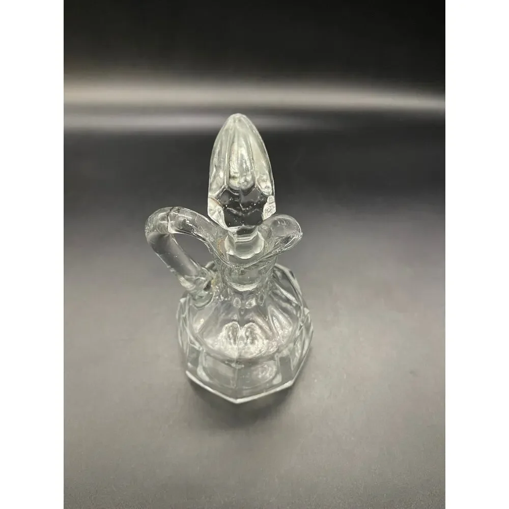 Vintage Clear Glass Oil / Vinegar Cruet with Stopper